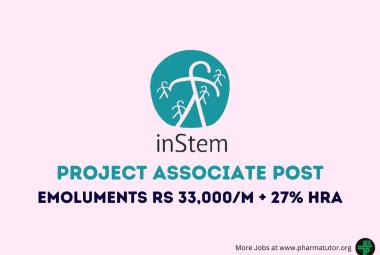 Vacancy for Project Associate at iBRIC-inStem