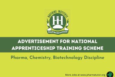 Advertisement For National Apprenticeship Training Scheme at Haffkine Institute