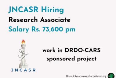 Applications are invited for Research Associate to work in DRDO-CARS sponsored project at JNCASR