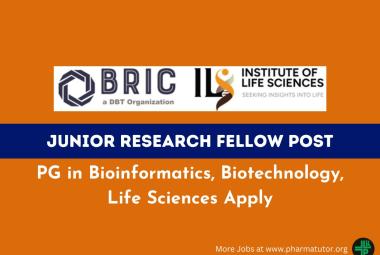 Apply Online for Junior Research Fellow post at Institute of Life Sciences