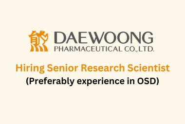 Daewoong Pharmaceutical Hiring Senior Research Scientist