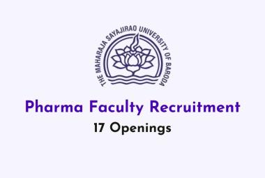 Invites Online applications for Faculty of Pharmacy at Maharaja Sayajirao University of Baroda