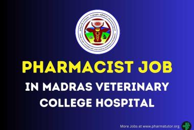 Job for Pharmacist in Madras Veterinary College Hospital