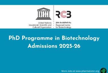 RCB PhD Programme in Biotechnology Admissions 2025-26