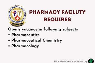 Sardar Patel College Pharmacy Hiring Professor, Associate Professor, and Lab Assistant