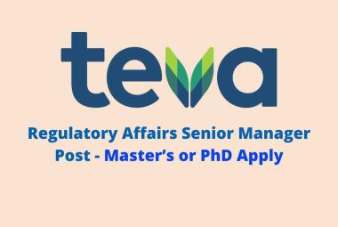 Teva looking for Regulatory Affairs Senior Manager