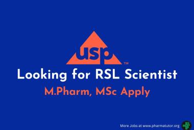 U.S. Pharmacopeial Convention looking for RSL Scientist