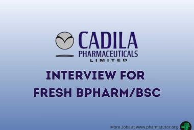 Walk in for Freshers B.Pharm, BSc as Medical Representative and Retail Field Officer at Cadila Pharmaceuticals 
