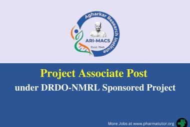 Work as Project Associate under DRDO-NMRL, Ambernath Sponsored Project at Agharkar Research Institute