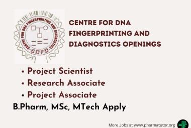 Apply Online for Project Scientist, Research Associate, Project Associate at CDFD