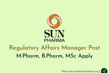 Apply Online for Regulatory Affairs Manager at Sun Pharma