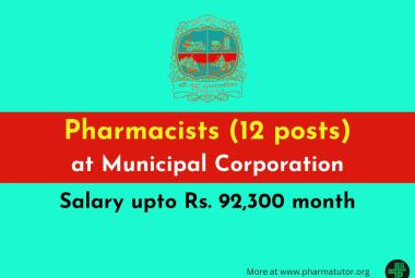 Career for Pharmacists at Municipal Corporation