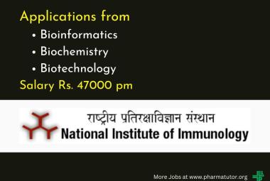 NII invites applications from Bioinformatics, Biochemistry, Biotechnology candidates