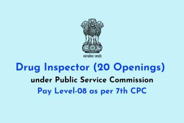 Openings for Drugs Inspector under Public Service Commission
