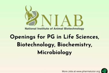 Openings for PG in Life Sciences, Biotechnology, Biochemistry, Microbiology at NIAB