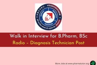 Walk in Interview for B.Pharm, BSc at Homi Bhabha Cancer Hospital & Research Centre
