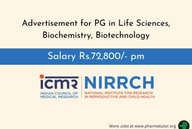 Advertisement for PG in Life Sciences, Biochemistry, Biotechnology at NIRRCH