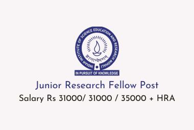 Application for the post of Junior Research Fellow in DBT funded project at IISER