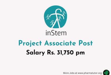 InStem invites applications for Project Associate Post