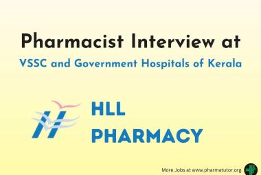 Interview for Pharmacist in AMRIT Pharmacy outlets at VSSC and Government Hospitals of Kerala