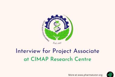 Interview for Project Associate at CIMAP Research Centre