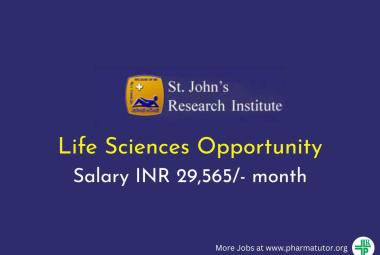 Life Sciences Opportunity at St. John's Research Institute