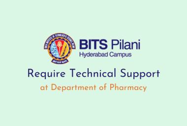 Require Technical Support at Department of Pharmacy, BITS Pilani