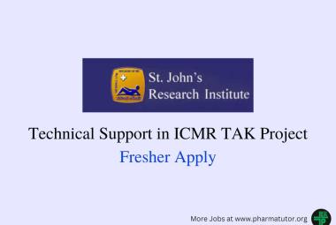 require for Technical support in ICMR TAK Project at St. John's Research Institute