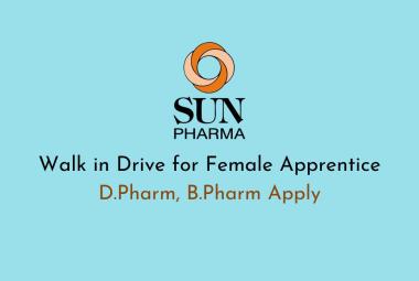 Walk in Drive for Female Apprentice at Sun Pharma