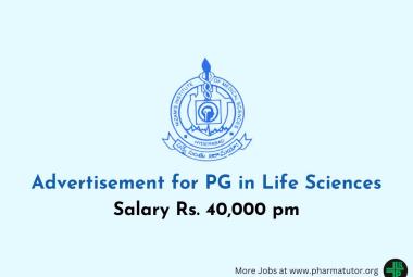 Advertisement for PG in Life Sciences at NIMS
