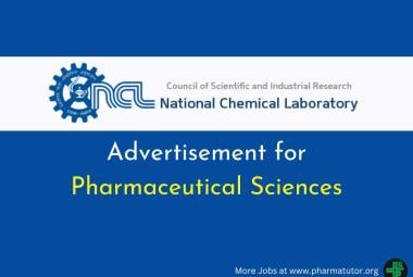 Advertisement for Pharmaceutical Sciences as Project Associate at NCL