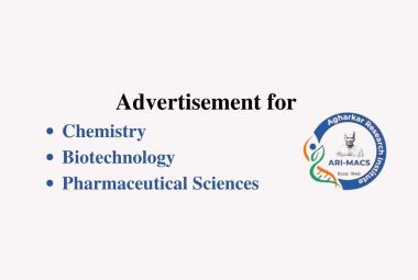 Advertisement for Pharmaceutical Sciences, Chemistry, Biotechnology at Agharkar Research Institute