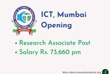 Advertisement for Research Associate at Institute of Chemical Technology