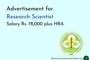 Advertisement for Research Scientist at PGIMER