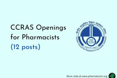 Openings for Pharmacists at CCRAS