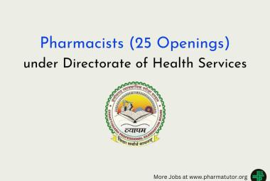 Openings for Pharmacists under Directorate of Health Services