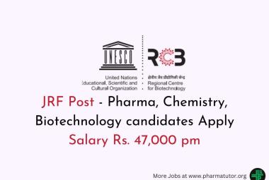 Opportunity for Pharma, Chemistry, Biotechnology candidates at RCB