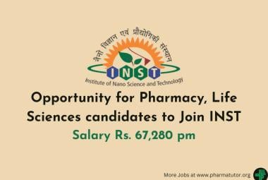 Opportunity for Pharmacy, Life Sciences candidates to Join INST