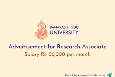 Advertisement for Research Associate at Banaras Hindu University