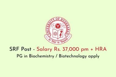 Applications are invited for SRF at University of Hyderabad