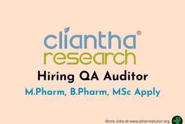 Cliantha Research Hiring QA Auditor