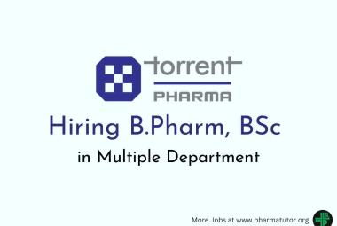 Hiring B.Pharm, BSc in Multiple Department at Torrent Pharma