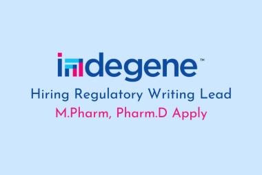 Indegene Hiring Regulatory Writing Lead 