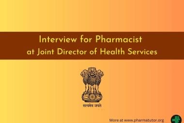 Interview for Pharmacist at Joint Director of Health Services