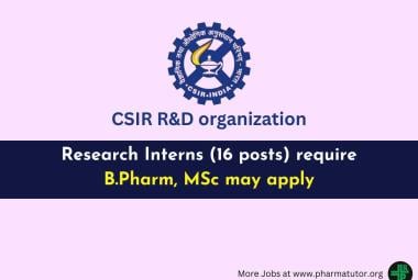 Research Interns require at CSIR R&D organization