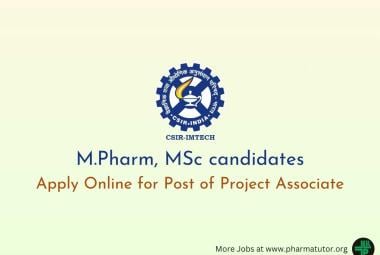M.Pharm, MSc candidates apply Online for Post of Project Associate at IMTECH