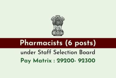 Openings for Pharmacists under Staff Selection Board