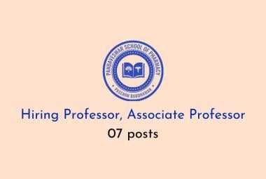 Pandaveswar School of Pharmacy Hiring Professor, Associate Professor