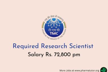 Required Research Scientist at Tata Memorial Hospital