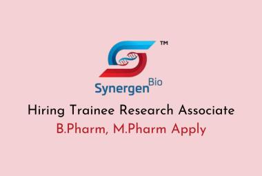 Synergen Bio Hiring Trainee Research Associate